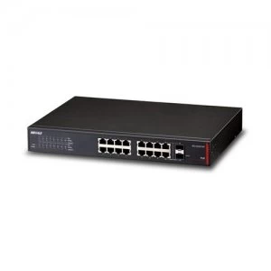 Buffalo BS-GS2016P network switch Managed L2/L3 Gigabit Ethernet (10/100/1000) Black 1U Power over Ethernet (PoE)