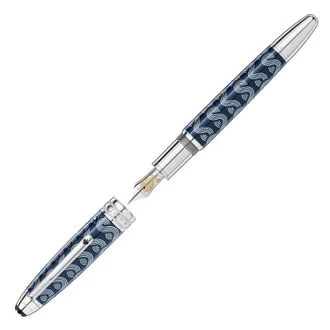 Mont Blanc - Meisterstuck Around The World In 80 Days Solitaire Legrand Fountain Pen - Fountain Pens - Blue