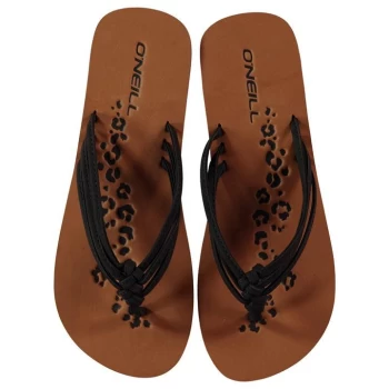 ONeill Ditsy Flip Flops Ladies - Black Out