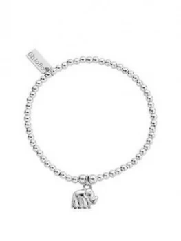 Chlobo Sterling Silver Cute Charm Elephant Bracelet