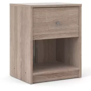 Furniture To Go - May Bedside 1 Drawer in Truffle Oak - Truffle Oak