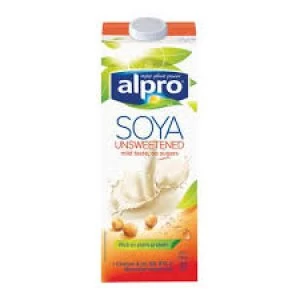 Alpro Soya Milk Unsweetened 1 Litre Pack 8