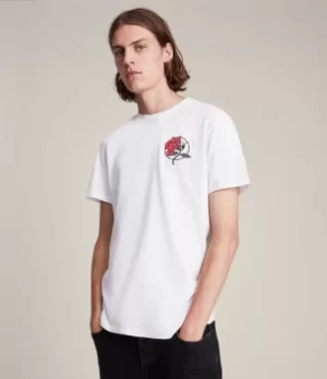 AllSaints Mens Nurose Brace Crew T-Shirt, Optic White, Size: XS