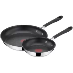 Tefal Jamie Oliver Stainless Steel 2 Piece Frypan Set - 20/28 cm