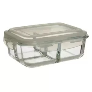3-Compartment Glass Container, 1040ml