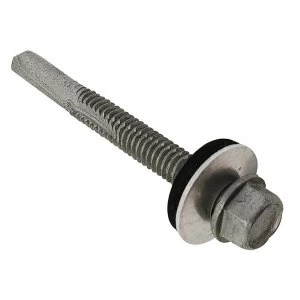 ForgeFix TechFast Roofing Sheet to Steel Hex Screw & Washer No. 3 Tip 5.5 x 45mm Box 100