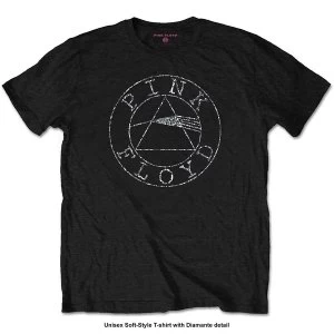 Pink Floyd - Circle Logo Mens Small T-Shirt - Black