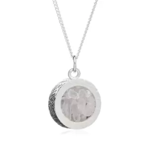 Rachel Jackson London Silver Rock Crystal April Birthstone Amulet Necklace