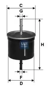 UFI 31.811.00 Fuel Filter Petrol