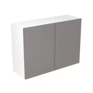 KitchenKIT Slab 100cm Wall Unit - Gloss Dust Grey