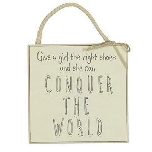 Love Life Conquer The World Wall Plaque