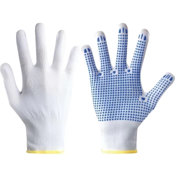 630 Tegera Palm-side Coated White/Blue Gloves - Size 8 - Ejendals