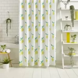 Lemon Zest Shower Curtain Yellow
