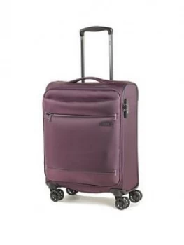 Rock Luggage Deluxe Lite Carry-On 8-Wheel Suitcase - Purple