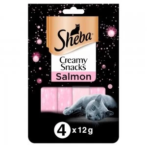 Sheba Creamy Snacks Salmon Cat Treats 4 x 12g