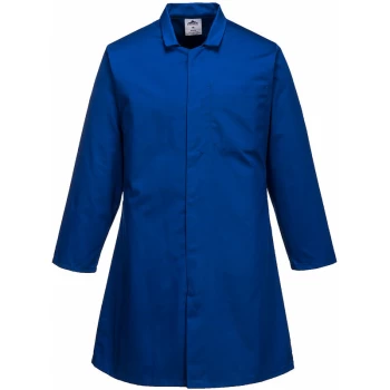 2202 - Royal Blue Mens Food Industry Coat/overcoat, One Pocket sz Large Regular - Portwest