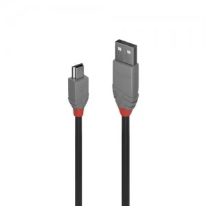 Lindy 36725 USB cable 5m USB 2.0 USB A Mini-USB B Black