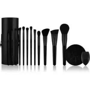 Luvia Cosmetics Prime Vegan Pro Brush Set Black Edition 12 pc