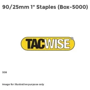 Tacwise - 90/25mm 1 Staples (Box-5000)