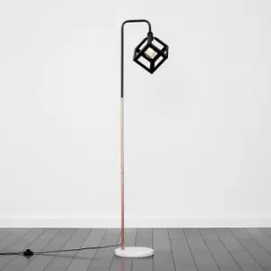 Black & Copper Floor Lamp Shades Marble Base - Puzzle