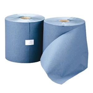 Leonardo 1 Ply Blue Hand Towel Roll Pack of 6 RTB200DS