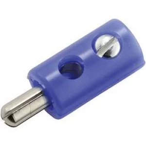 Mini jack plug Plug straight Pin diameter 2.6mm Blue