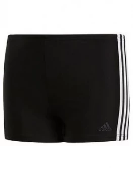 Boys, adidas Swim Fit Boxer 3 Stripe Youth - Black/White, Size 18-24 Months