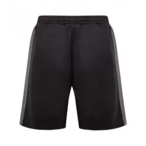 Finden and Hales Mens Knitted Shorts (L) (Black/Gunmetal)
