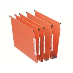 Original Esselte Orgarex A4 Suspension File Kraft V Base Orange 1 x Pack of 25