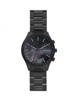 Skagen Black Mother of Pearl Dial Black Titanium Bracelet Mens Hybrid Watch, One Colour, Men
