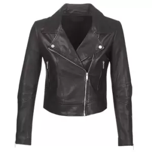 Ikks BM48145-02 womens Leather jacket in Black - Sizes S,M,L