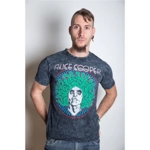 Alice Cooper - Medusa Mens Small T-Shirt - Grey