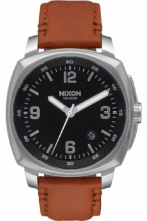 Mens Nixon The Charger Leather Watch A1077-1037