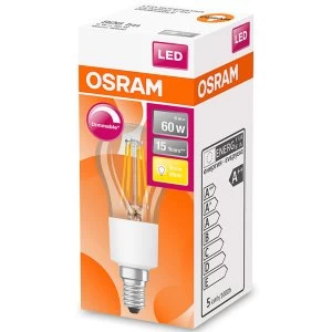 Osram Globe 60W Clear Filament Dimmable SES Bulb - Warm White