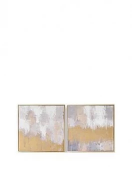 Graham & Brown Laguna Mist Handpainted Canvas In Boxed Frame