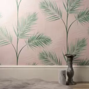 South Beach Blush Wallpaper Pink/Green/Brown