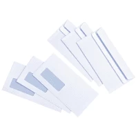 Value DL 110 x 220mm Press Seal Window Envelopes 90gsm - White (500 Pack)