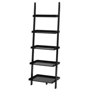 Charles Bentley Tall Wooden 5 Rung Storage Ladder - Black