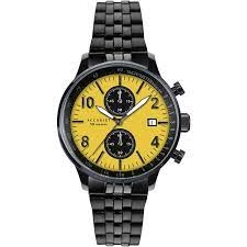 Accurist Yellow And Black Chronograph Sports Watch - 7381