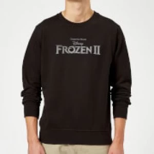 Frozen 2 Title Silver Sweatshirt - Black - S