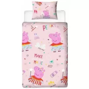 Peppa Pig Magic Duvet Cover Set (Single) (Pink) - Pink