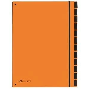 Pagna A4 12 Compartment Master Organiser Orange Pack of 8 2412909