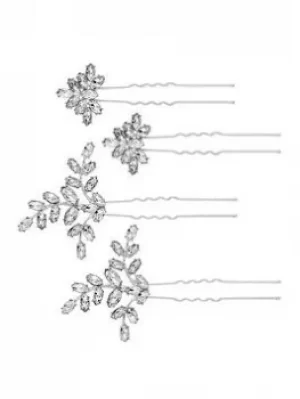 Mood Silver Plated Clear Multipack Pin/Clip Hair