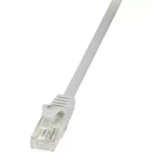 LogiLink CP2072U RJ45 Network cable, patch cable CAT 6 U/UTP 5m Grey incl. detent