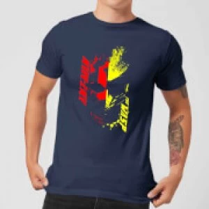 Ant-Man And The Wasp Split Face Mens T-Shirt - Navy - M