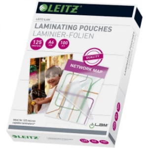 Leitz iLAM A6 Glossy Laminating Pouches 2x125 microns (100 Pack)