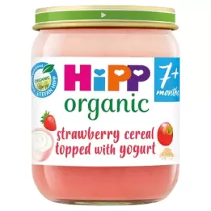 HiPP Organic Strawberry Cereal Topped with Yogurt Jar 7+ Months EXPIRY 01/05/2023