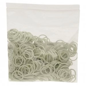 Roma Plaiting Rubber Bands - White
