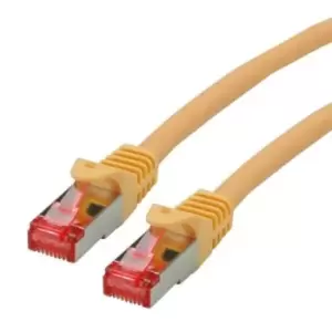 Roline Yellow Cat6 Cable, S/FTP, Male RJ45, Terminated, 500mm