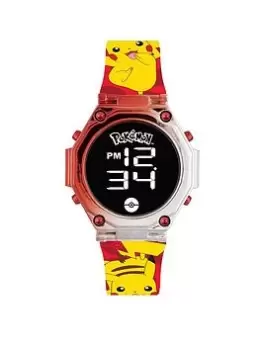 Pokemon Pokemon Character Print Digital Flashing Watch, Multi